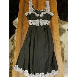 Betsey Johnson black silk dress size 2